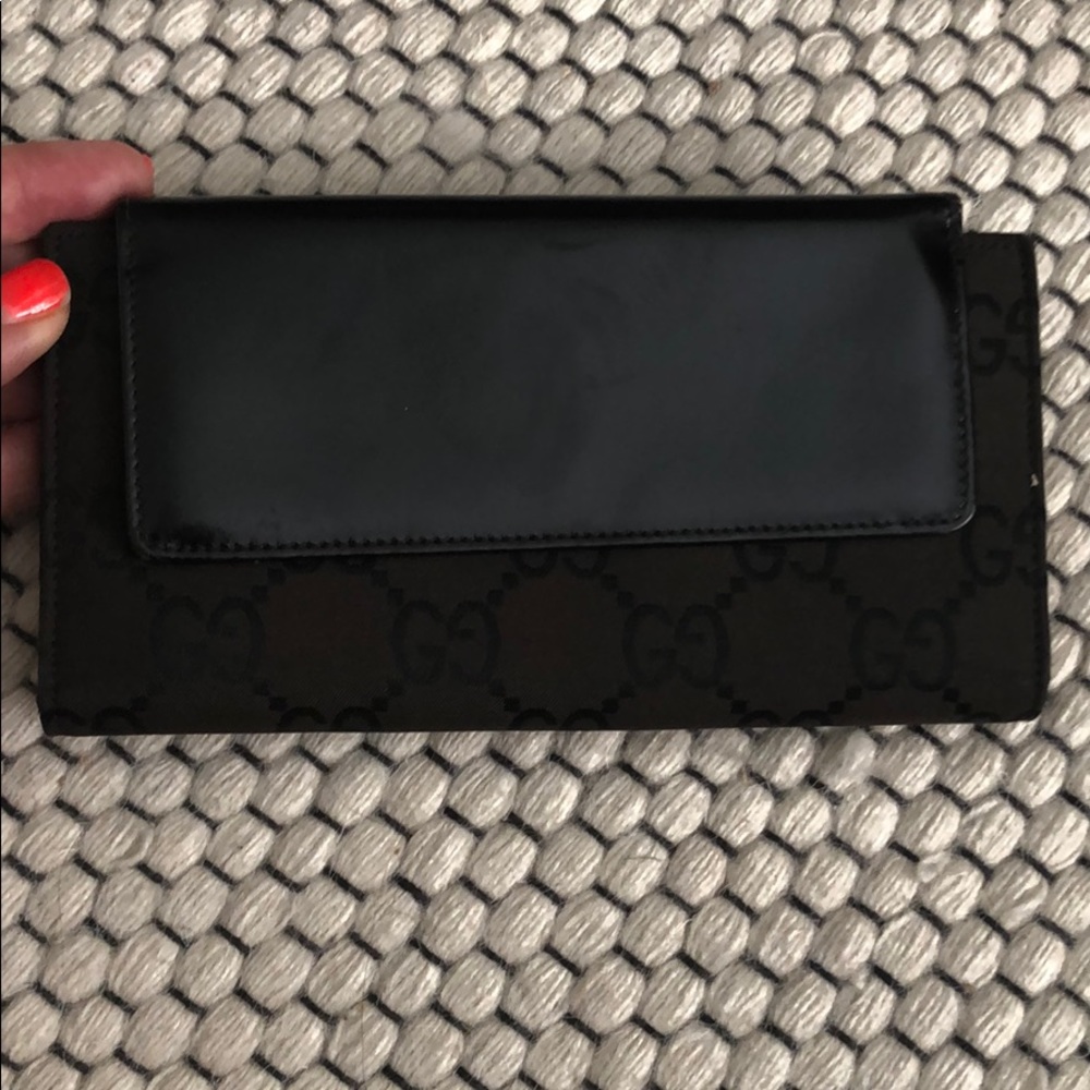 Gucci Wallet Monogram canvas patent leather